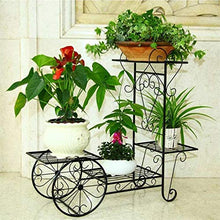 SIDUFHAOPKLL 4 Layers Plants Stand Flower Rack Metal Indoor Plant Shelves Multi-story Outdoor Floor Shelf Balcony(Black)