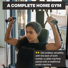 Inspire Fitness Home Gym Functional Trainer with Selectorized Smith Bar Black
