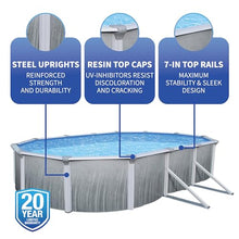 Blue Wave Martinique Oval Swimming Pool Package Metallic