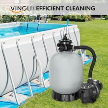 (24H Timer) VINGLI 19in Sand Pool Filter Tank With A 1HP Pump 115V Above Ground Pool Pump with Filter Basket,3962 GPH