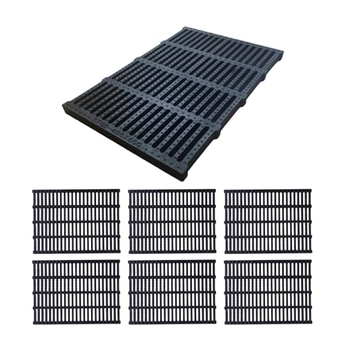 ZNQNDSR 6 Pcs Drainage Grates with Anti-Slip Granules Plastic Gully Grid Drain Cover for Yard Garage Garden Driveway(23.6x15.7x1.5in)