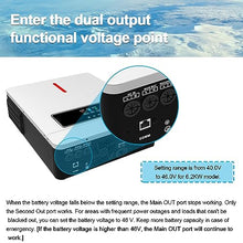 Y&H 6.2KW Solar Hybrid Inverter 48V AC220V On/Off-Grid Solar Inverter Built-in MPPT 120A Solar Charger, Two Load Output Power Max PV Power 6500W Input, Supports Batteryless