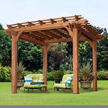 Backyard Discovery Beaumont 10' x 10' Cedar Wood Pergola Kit Light Brown