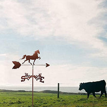 Decorative Wind Vane Weathervane Garden Roofs Mount Yard Decoration Stainless Steel Weather Vane Farm Retro Durable Scene Wind Direction Indicator Measuring Tool - Horse