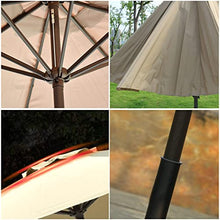 USZWBY Outdoor Table Umbrella,Garden Parasol Umbrella 2.7 M,Red,Dark Green,Beige,Khaki,Brown,Round,Sun Protection,for Swimming Pools,Beaches,Outdoor Cafes,Sun Shade for Outdoor (Brown 2.7M)