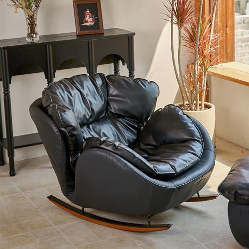 TBJEN Comfortable Upholstered Rocking Chair Outdoor Patio Rocking Chair for Front Porch, Living Room, Patio, Garden, Yard B