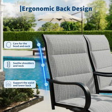 Garvee Patio Swivel Chair Set of 8 Outdoor Dining Chair Padded Mesh Grey