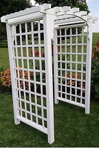 Amish-Made Cambridge Style Cedar Arbor - 4' Wide Walkthrough, Natural Stain
