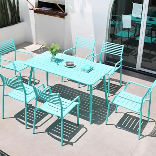 Outdoor Tables and Chairs, White, Internet Famous, All Aluminum, Outdoor Leisure, Milk Tea Shop, Coffee Shop, Courtyard, Terrace, Three to Five Piece Set of Tables and Chairs c1