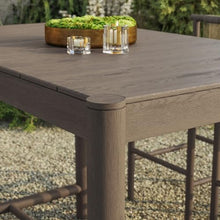 Modway Eleni 56-Inch Outdoor Teak Wood Bar Table in Weathered Gray Teak – Rectangular Patio Bar Table with Slatted Top for Patios, Decks, Or Gardens