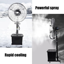 GFJYKDL 26in Misting Fan, Industrial Spray Fan with 42L Water Tank, High-Power 3-Speed Electric Floor Fan for Outdoor Patio Cooling, Ideal for Commercial Use,One Color-650mm/26in