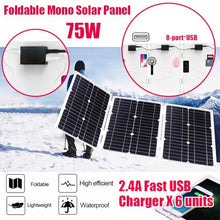 HFZJYSHN Portable Solar Power kit with 50A Charge Controller and 800W Inverter for Campervan Home RV Shed Motorhome Boat Tent Car Trailer,50W(75W)