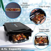 Solar Powered Automatic Robotic Pool Skimmer Cleaner, Cordless Pool Cleaner with Obstacle Avoidance, Day and Night Cleaning, Suitable for All Pools
