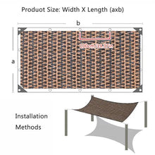 GJZDPMY 12x30m Brown Shade Cloth with Grommets, 85% UV Protection HDPE Shade Netting, Ideal for Garden and Balcony Wind Protection, Outdoor Canopy Cover