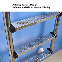 3 Step Swimming Pool Ladder,with Stainless Steel Armrests,Weight Capacity 550 Lbs,Easy to Climb for Open Air Bath Water Park(3-steps1.5mm)