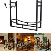 Tiuheyo Metal Firewood Rack for Outdoor Firewood, Detachable Multi-purpose Stacking Storage Rack for Patio Garden, Easy To Install