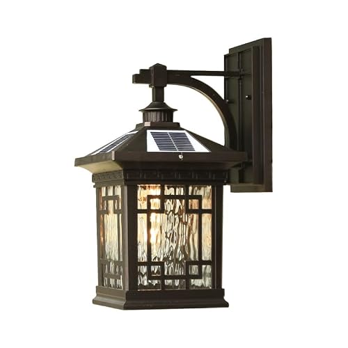 MVUYO Industrial Vintage Wall Lamp Creative Metal Glass Sconce E27/E26 Single Head Outdoor Light for Garden Home Room Porch Patio Lights Decorate Lighting Fixture(Type A)