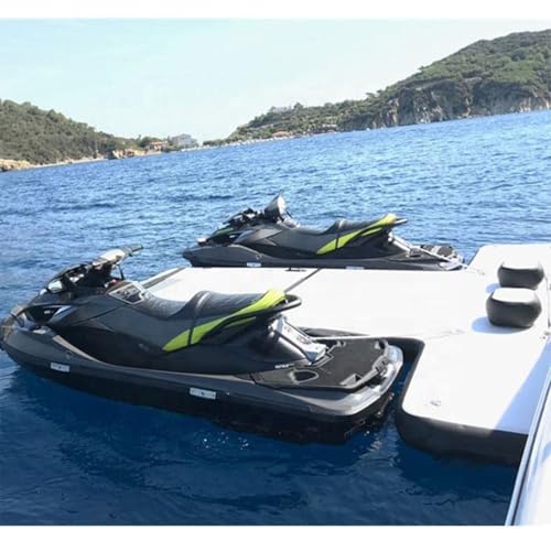 Milazul Floating Y Shape Inflatable Pontoon Platform Dock for Jet Ski/Yacht/Boat White