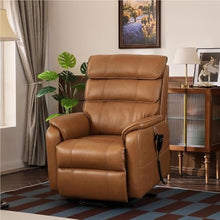 HTERWQEA Dual Motor Brown Power Lift Recliner with Heat Massage