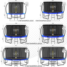 JUMPZYLLA Outdoor Trampoline with Enclosure & Ladder Black