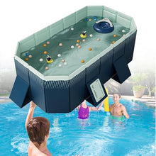 FANYING Paddling Pool for Children, Foldable Non-Inflatable Family Pool, Adult Garden Swimming Pool, Family Swimming Pool Summer Blue,185cm