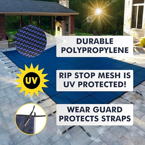 Freetime Fun Mesh Winter Pool Cover 20x40ft Blue