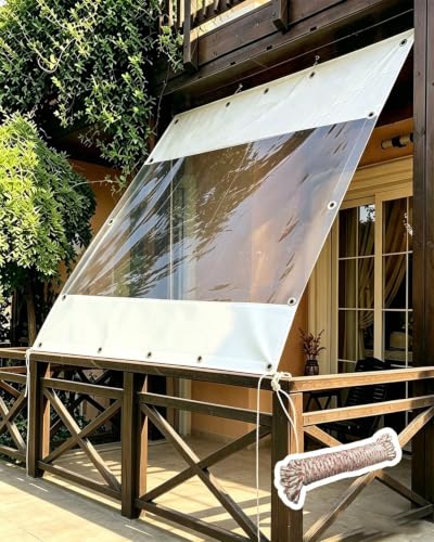 Outdoor Tarps with Windows, Metal Grommets, Waterproof Panels