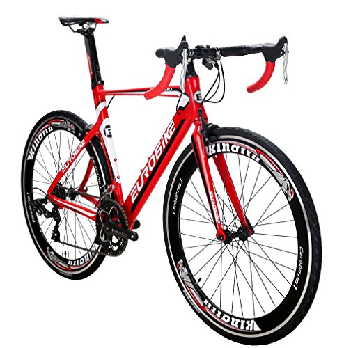 EUROBIKE Road Bike XC7000 Aluminum Frame Adult Bike Red