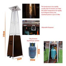 AIZYR Outdoor Patio Gas Heater, Floor Standing Pyramid Propane Heater with Moveable Wheels for Outdoor Camp BBQ Parties,Liquefied Gas