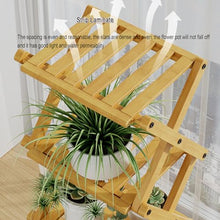 UNYQBFKM Plant Stand Indoor Corner Plant Stand 2/3/4 Tier Plant Shelf Plant Table Bamboo Plant Stand Foldable Planter Holder Flower Stand Display Rack,B-19*23*54cm
