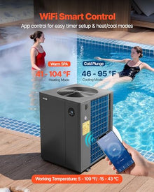 VEVOR 88850 BTU Inverter Pool Heat Pump, All-DC Technology Electric Heater for In-Ground Pools up to 22,454 Gal, WiFi & App Remote Control, Smart Multiple Protection for Year-Round Swimming