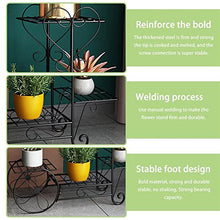 MIIKHI Plant Stand Iron Flower Rack Plant Stand Flower Stand Bonsai Display Shelf Garden Patio Balcony Decoration Flower Pot Plant Shelves Flower Pot Stand