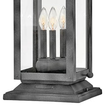 Hinkley Anchorage Large Outdoor Pier Mount Lantern, Aged Zinc Finish