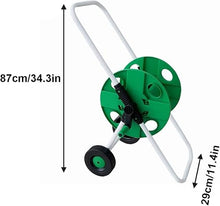 VIXARKO Portable Hose Pipe Reel，Garden Hose Reel Cart Holder-Outdoor Water Planting Metal Cart with 2 Wheels for Yard Lawn Farm Patio Holds 165 ft of 1/2 Inch Hose