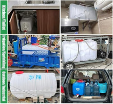 DIROVO Rain Barrels Thick Plastic Water Tank,110L/160L/200L/310L Emergency Barrel with Spigot for Outdoor, Hiking, Hurricane(310L)