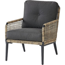 Hanover Sedona Outdoor 6-Piece Conversation Set Wicker Patio Furniture Charcoal/Tan