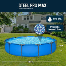 12’ x 30" Round Metal Frame Above Ground Pool Blue Pool ONLY