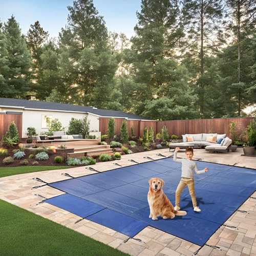 Freetime Fun Mesh Winter Pool Cover 16x32ft Blue