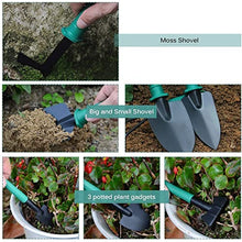 Feilx Garden Tools Set, 10 Pieces Gardening Tools with, Trowel Rake Weeder Pruner Shears Sprayer, Garden Hand Tools with Carrying Case Gardening Gifts -Gift for Women and Men (Color : Green)
