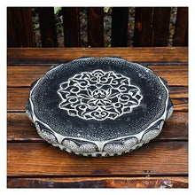 Retro Outdoor Stepping Stone, Creative Lotus Shape Decorative Stone for Garden Relief Carved Patterns Three-Dimensional Fullness Lawn Paving Tiles Outdoor Courtyard Path Stone (Color : 1PCS, Siz