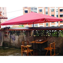 LHDDAGQAX Summer Large Parasol Double Layer Umbrella Cloth, Outdoor Rectangular Folding Parasol Canopy Shade for Beach, Garden, Patio, Market, 200 x 200 cm, 220 x 180 cm (Red 2.2 m x 1.8 m) (Red 2 m x