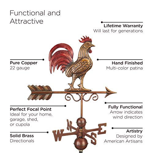 Good Directions 26" Square Manchester Vinyl Aluminum Roof Weathervane White/Red/Black