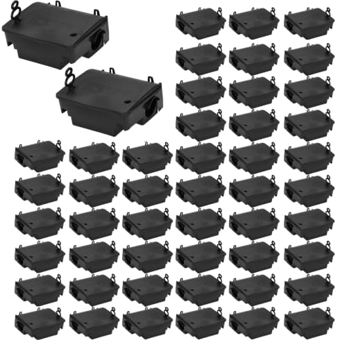 Generic 50 Packs House Mice Traps Bait Station with Key for Children and