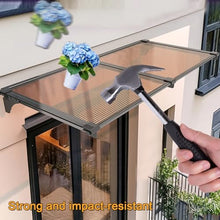 Metal Window Awning,Modern Front Door Canopy Outdoor Canopy,Uv Resistant Rain Snow Protection Outdoor Awning Sun Shade Shelter,Custom Size and Color,Easy Assemble (47"x102")