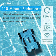 WZUOPG Wireless Robotic Cleaner for Swimming Pools, Intelligent Pool Vacuum Cleaner, Tile Scrubber with 100 Minutes of Work Time, Vacuum for Pool with Strong Suction and Container