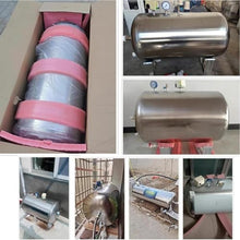 Stainless Steel Horizontal Pressure Tank - Automatic Water System for Garden Irrigation, Well Pumps & Cottage Industry, Includes Mounting Fittings(Size:(75x55cm/29x21in)100L/26Gal)