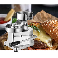 Dntum Commercial Hamburger Patty Press Maker, 4 Inch Stainless Steel Burger Patty Maker, Manual Grill Burger Press Tool, Hamburger Forming Processor, for Home, Restaurant