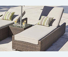 Direct Wicker 3 Pieces All-Weather Adjustable Outdoor Patio Wicker Chaise Lounge Chairs-Brown Wicker