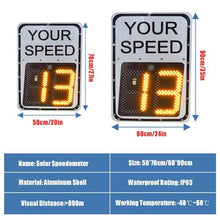 Aluminum Speed Limit Sign, Solar Radar Speedometer Speed Feedback Screen, Rust-Proof Metal Frame, Adjustable Speed, 20''X27''/35''X24''(White,60 * 90cm)