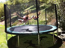 Galactic Xtreme 14 Ft Outdoor Trampoline with Net Black and Green
